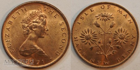 Wyspa Man, Half New Penny 1971
