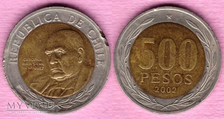 Chile, 500 PESOS 2002