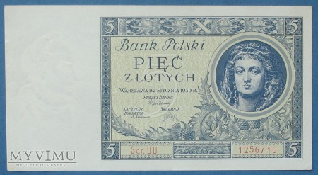 5 zlotych 1930 r - Bank Polski