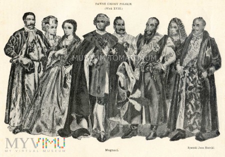 Duże zdjęcie Matejko - Ubiory polskie z XVIII w. Magnaci