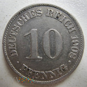 10 fenigów 1908 r. Niemcy (Cesarstwo)