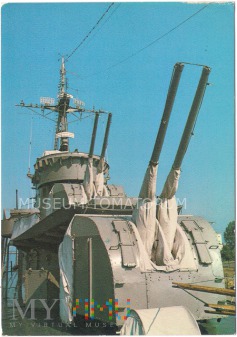 O.R.P. Błyskawica - artyleria dziobowa - 1976