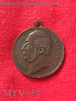 medalik Georg V król Hannoveru