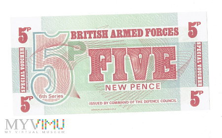 Wielka Brytania - 5 new pence, (1972)