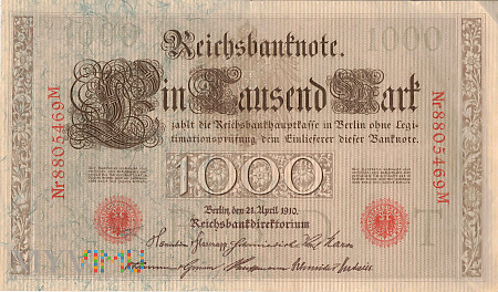 Niemcy - 1 000 marek (1910)