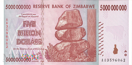 Zimbabwe - 5 000 000 000 dolarów (2008)