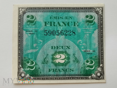 Francja - 2 francs, 1944r. UNC