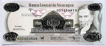 Duże zdjęcie Nikaragua 100 000 cordobas 1987
