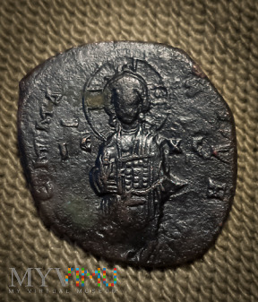 Cesarstwo Bizantyjskie moneta follis z Chrystusem