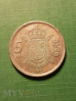 Hiszpania- 5 peset 1975 r.