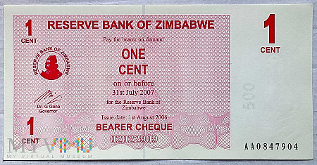 Zimbabwe 0,01 $ 2006