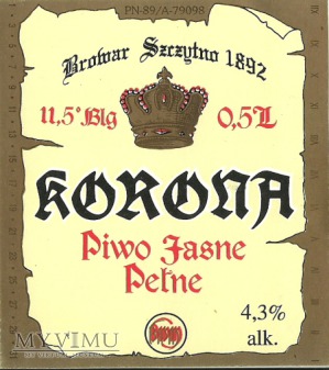 Browar Szczytno - Korona piwo jasne pełne