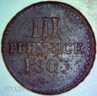 Fryderyk August III- 3 Phennige 1803