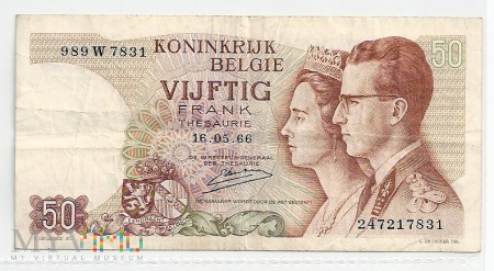 Belgia.5.Aw.50 francs.1966.P-139-S21