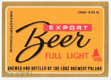 Łódź, Beer Export