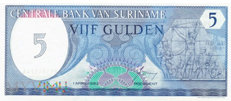 Surinam - 5 guldenów (1982)