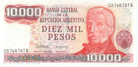 Duże zdjęcie Argentyna - 10 000 pesos (1982)