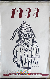 Kalendarz rok 1938 odwiedź piękną Polskę