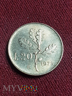 Włochy- 20 lirów 1975 r.