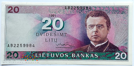 Litwa 20 litów 1991