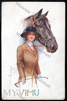 Portret Pani i konia - I ćw. XX wieku