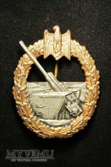 Odznaka artylerii nadbrzeżnej Kriegsmarine.