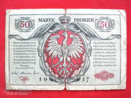 50 marek polskich 1916 rok