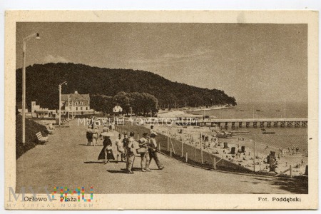 Gdynia Orłowo - Molo i plaża - lata 50-te