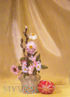 Duże zdjęcie Dekoracja Wielkanocna z pisanką