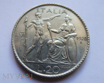 20 LIRÓW 1928 - ITALIA