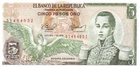 Kolumbia - 5 pesos oro (1978)
