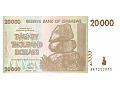 Zimbabwe - 20 000 dolarów (2008)