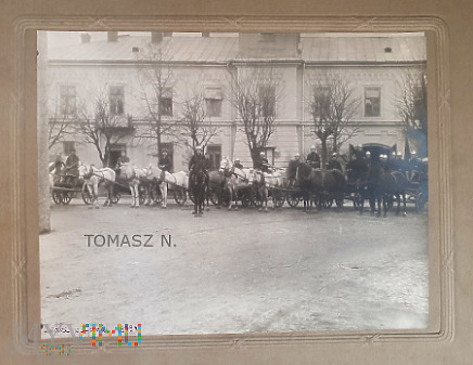 Siedleccy strażacy przed Nowym ratuszem - 1919 rok
