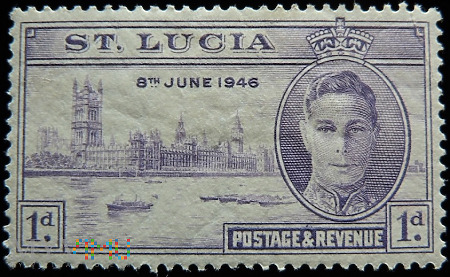 St. Lucia 1d Jerzy VI