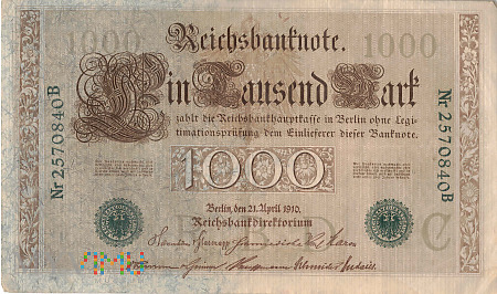 Niemcy - 1 000 marek (1910)