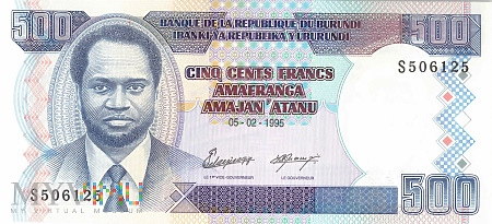 Burundi - 500 franków (1995)