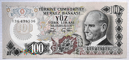 Turcja 100 lir 1972