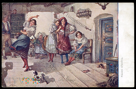 Sterba - Ludowa zabawa - Rzucanie butem - 1912