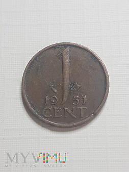 Holandia- 1 cent 1951 r.