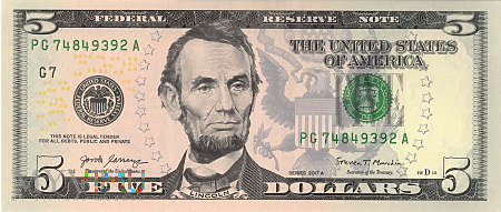 Stany Zjednoczone - 5 dolarów (2017)
