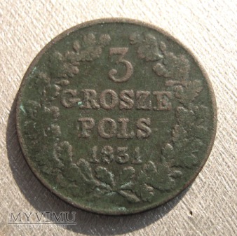3 grosze polskie 1831