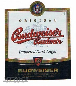 budweiser budwar imported dark lager