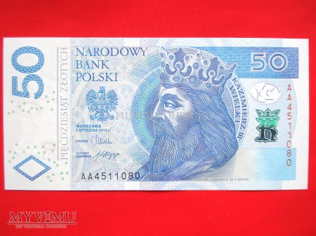 50 złotych 2012 rok