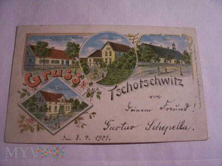 GRUSS AUS TSCHOTSCHWITZ 1901