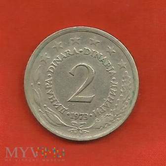 Jugosławia 2 dinary, 1973