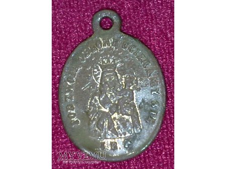 Duże zdjęcie Stary medalik Matki Bożej i Świętej Trójcy