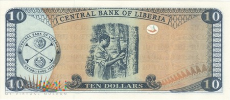 LIBERIA 10 DOLLARS 2011