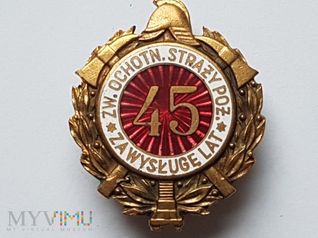 Odznaka Za Wysługę 45 Lat Jednoczęściowa Płaska
