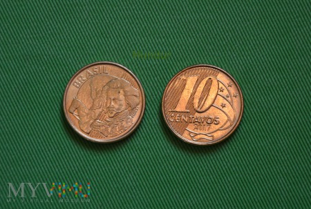 Duże zdjęcie Moneta brazylijska: 10 centavos