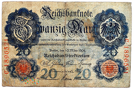 Niemcy 20 marek 1906